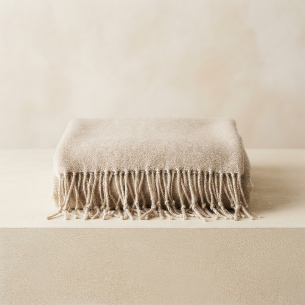 Fringed Cashmere Throw